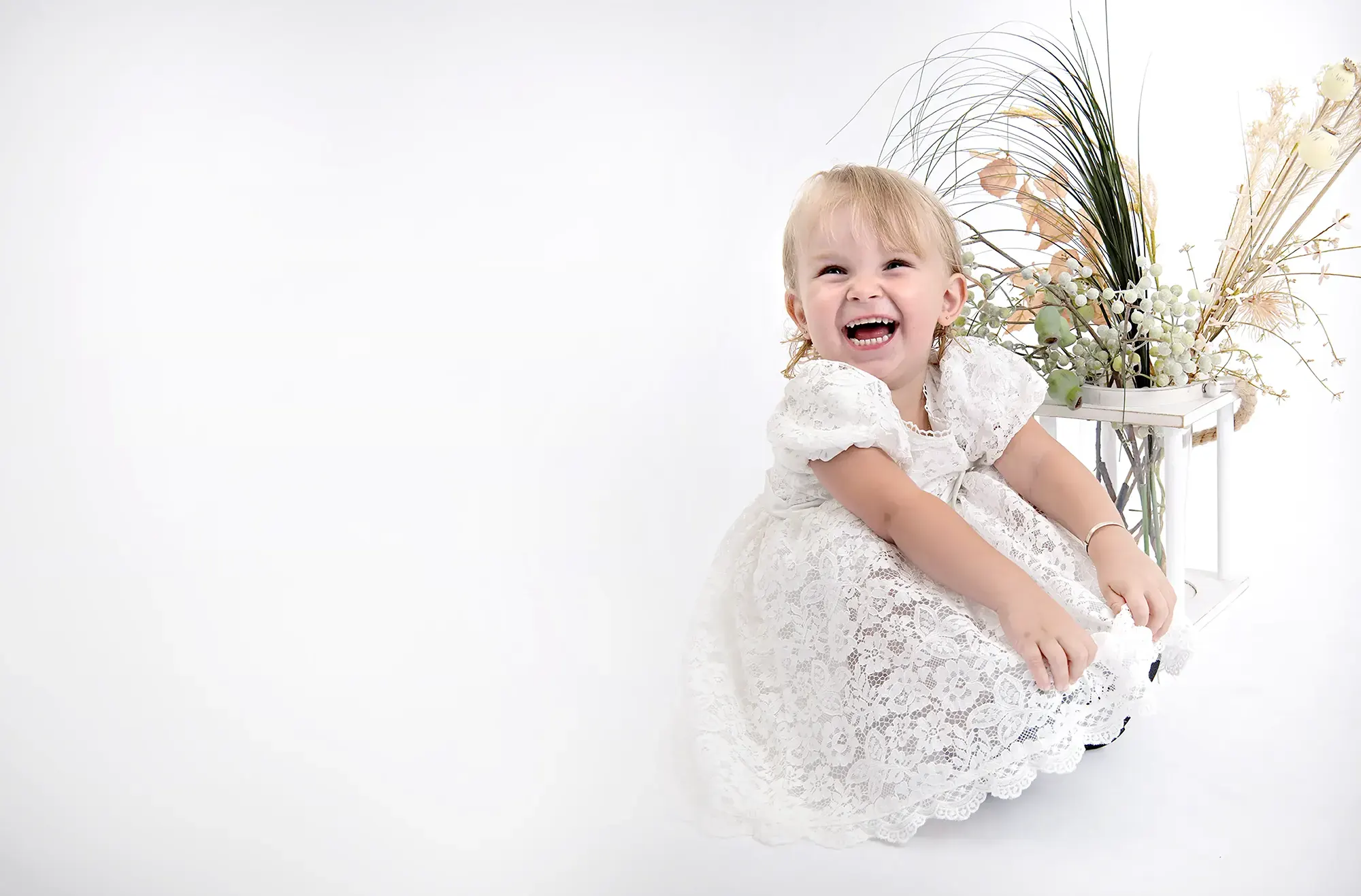 Colorful backdrop for playful baby session at Sky Portraits, Sydney - baby photography