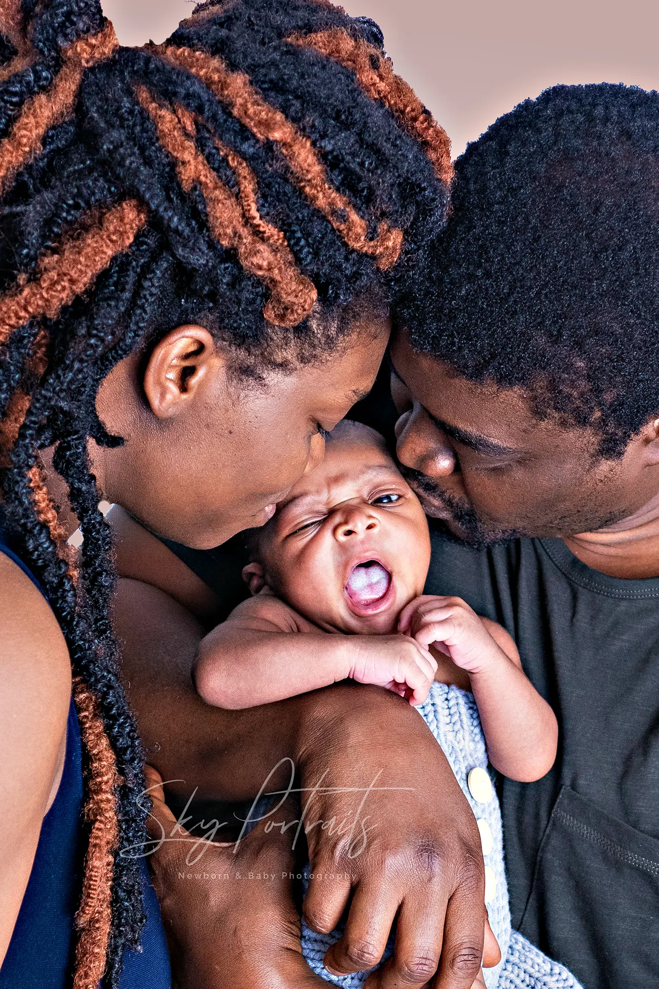 Seasonal newborn shoot with autumn leaves at Sky Portraits, North Shore, Sydney - seasonal newborn photography